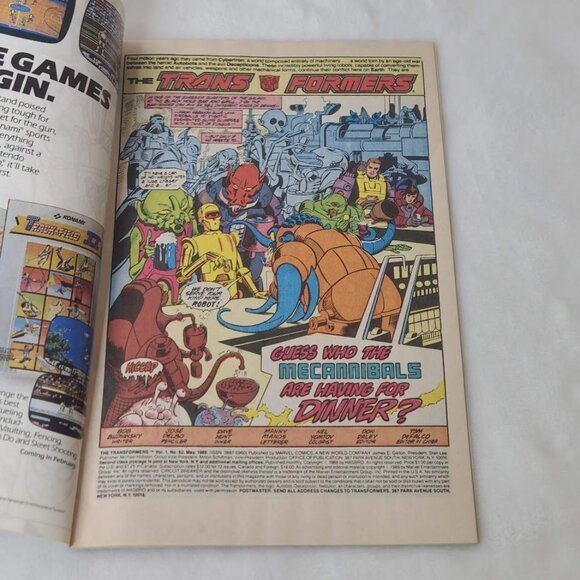 Transformers 52 Marvel Comics 1989 FN/VF 7.0 Mecannibals - Picture 3 of 16